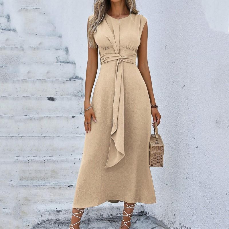 Новое винтажное платье без рукавов больших размеров для женщин, повседневное свободное длинное летнее платье