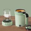 380ML Automatic Magnetic Stirring Mug with Straw & Lid Stainless Steel Waterproof USB Electric Mixing Coffee Mug
