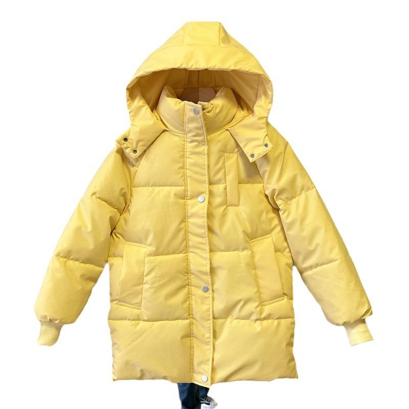 2XL Женская пуховая куртка Женская хлопковая куртка средней длины Новое зимнее корейское утолщенное хлопковое пальто Студенческое пальто Хлопковая куртка