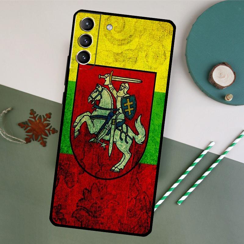 Lithuania Flag Lithuanian Case For Samsung Galaxy S23 Ultra S8 S9 S10 S22 Plus Note 10 20 Ultra S20 FE S21 FE Cover