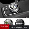 Hot W204 C200 Hot New 29mm Car Central Control Multimedia Button Cover Trim Knob Sticker For Mercedes Benz AMG GLC C CLA GLA W20