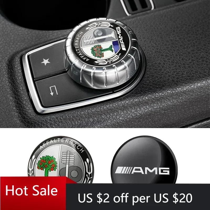Hot W204 C200 Hot New 29mm Car Central Control Multimedia Button Cover Trim Knob Sticker For Mercedes Benz AMG GLC C CLA GLA W20