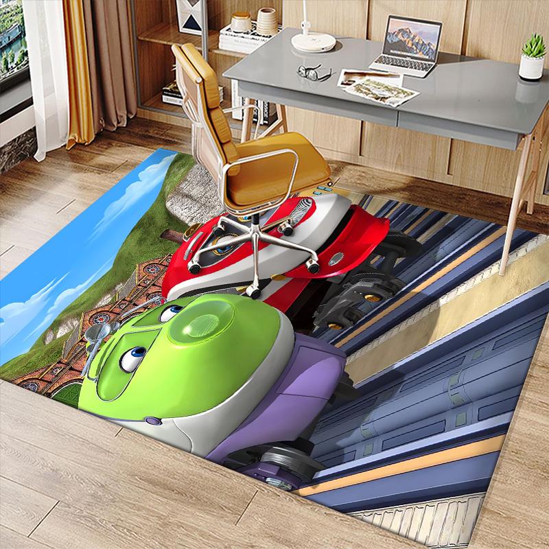 Chuggington Printed Absorbent Washable Carpet, Non-Slip Bathroom Mats, Kitchen Rugs, Yoga Mat,Living Room Entrance, Camping Picnic Rugs