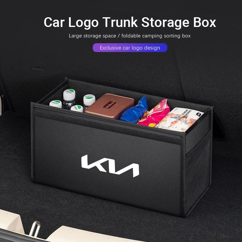 AAOB1 Car Trunk Organizer Box Large Capacity Auto Storage Bag Tools For KIA Sportage Seltos Sorento K3 K4 Soul Carnival EV6 EV9 K5 EV5