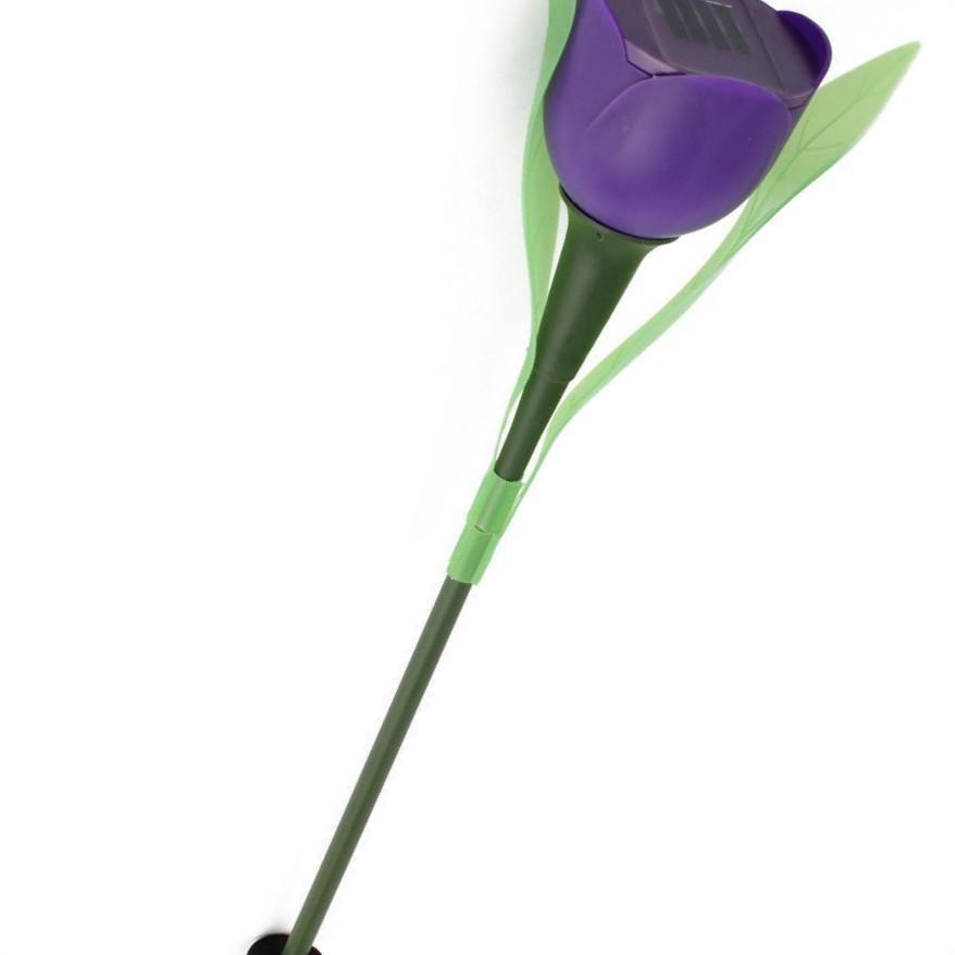 Solar Tulip Lawn Light With Ip44 Protection Long-lasting 16 Hour Illumination