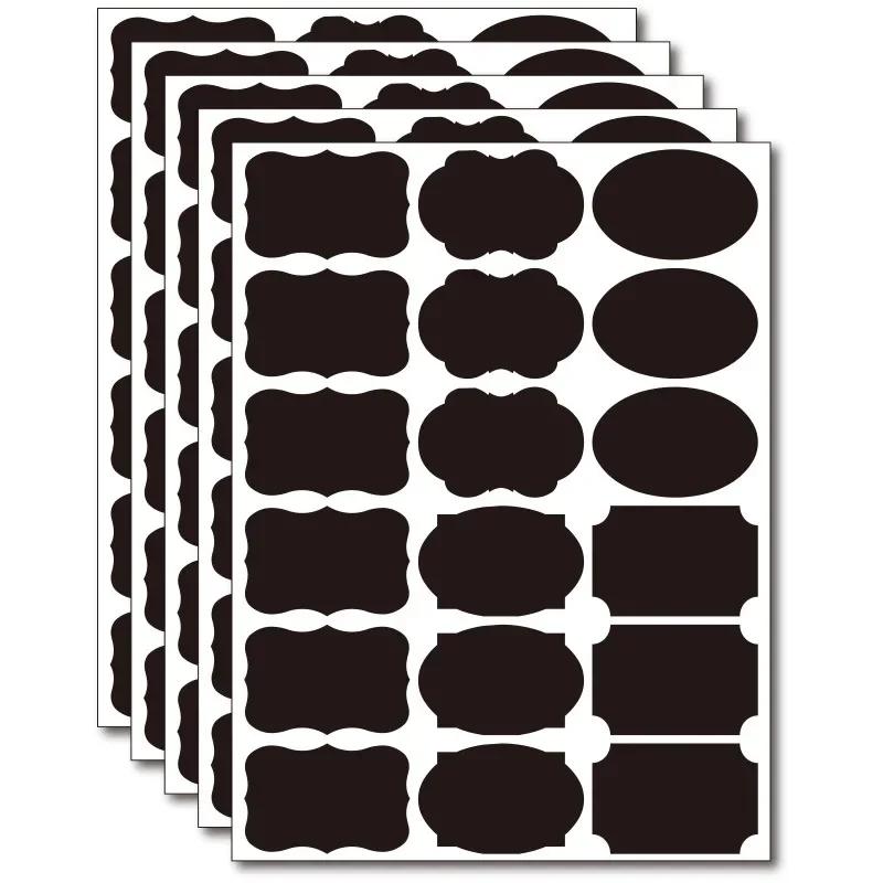 1PCS Blackboard Stickers Waterproof Chalkboard Kitchen Spice Label Sticker Home Jars Bottles Tags Blackboard Labels White Marker