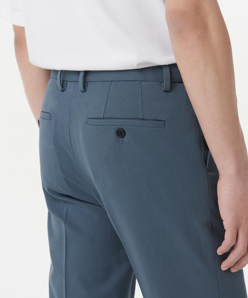 MUSINSA STANDARD Tapered Hidden Banding Crop Slacks [Dusty Blue]
