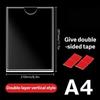 Высокопрозрачная прозрачная акриловая настенная рамка A4 A5 Держатель для табличек для сертификата, фото, водительских прав, документа, магазина, офиса, дома, дисплей