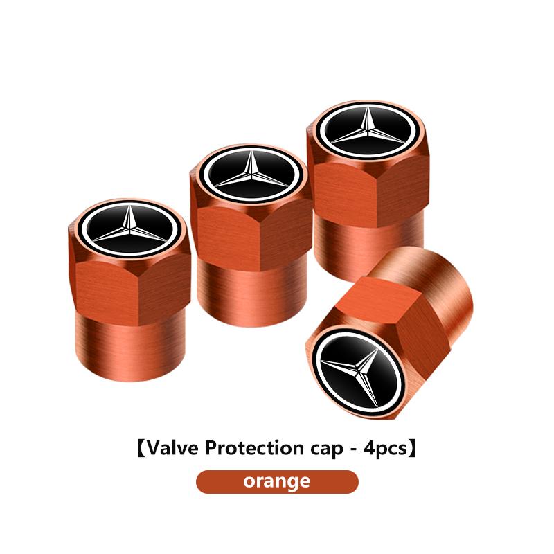 BENZ 4pcs Car Wheel Tire Valve Protection Cap Tyre Dust Cover For Mercedes Benz AMG A C E S G Class W201 W210 W108 W204 W205 W203