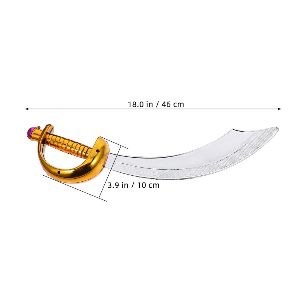 LIFKOME Pirate Knife Toy, Set of 2, Cosplay Goods, Pirate Sword, Costume, Pirate Sword, Plastic, Halloween Party Knife, Pirate Sword Prop