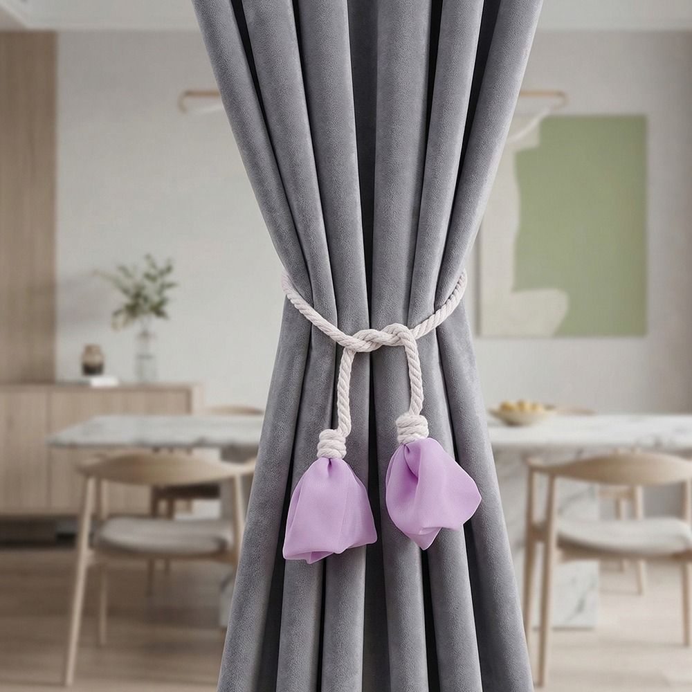 2PCS Elegant Curtain Tieback Minimalist Curtains Tie Rope Trendy Tulip Curtain Straps Home Decor