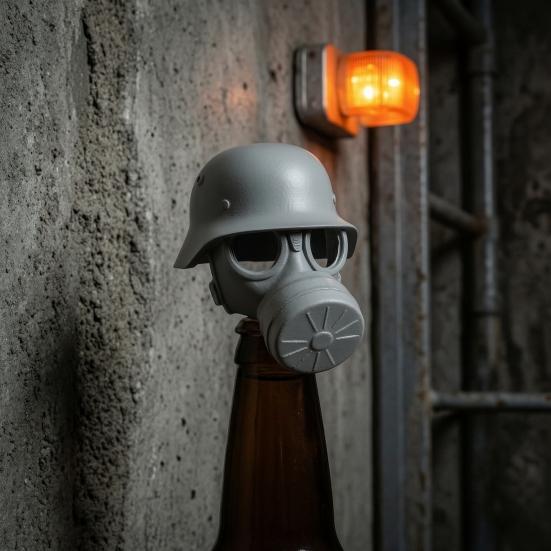 Funny Mask Bottle Cap Reusable Helmet Bottle Topper Air-Tight Beer Cap Cover Dustproof