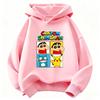 Детские худи Crayon Shin-chan, одежда для мальчиков и девочек, теплые и модные детские худи на осень и зиму
