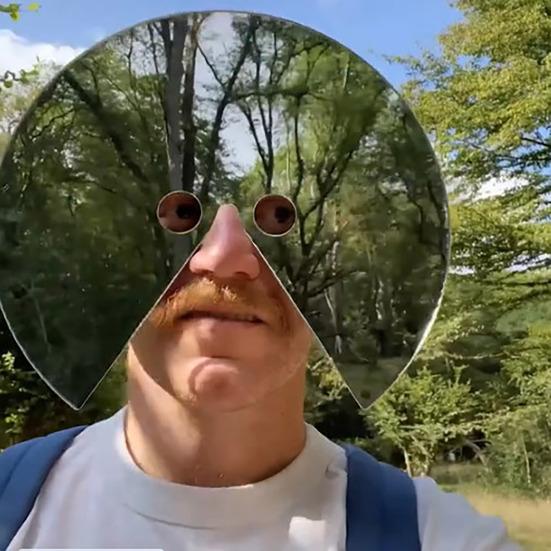 Креативная зеркальная маска для фотосессии Лицевой реквизит для вечеринки Высокоотражающий пластик Косплей Хэллоуин Костюм Легкий Уникальный