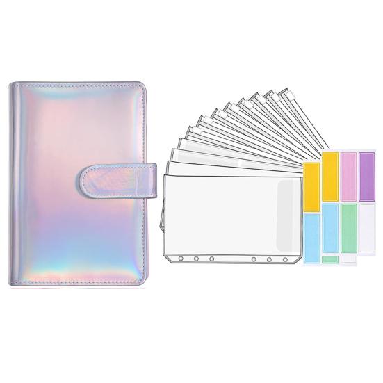 Money Saving Binder with Spending Budget Sheet Money Envelopes Hidden Compartments PVC Waterproof A6 Budget Binder Budget Planner Book