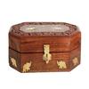 Elephant Designed Jewellery Storage Box Handmade Wooden Jewellery Box for Women Wood Hand Carved Gift Items for Jewellery