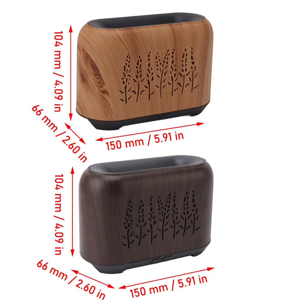 Ультразвуковой увлажнитель воздуха с эфирным маслом USB, имитирующий пламя вулкана, ароматерапия, расширяющая ароматизатор для дома, светлое древесное зерно