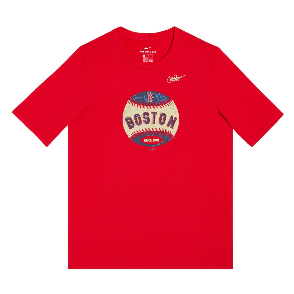 Nike Футболка Boston Red Sox с логотипом, круглым вырезом, быстросохнущая, с коротким рукавом, детские топы 3Z3B7SAHL-BOS