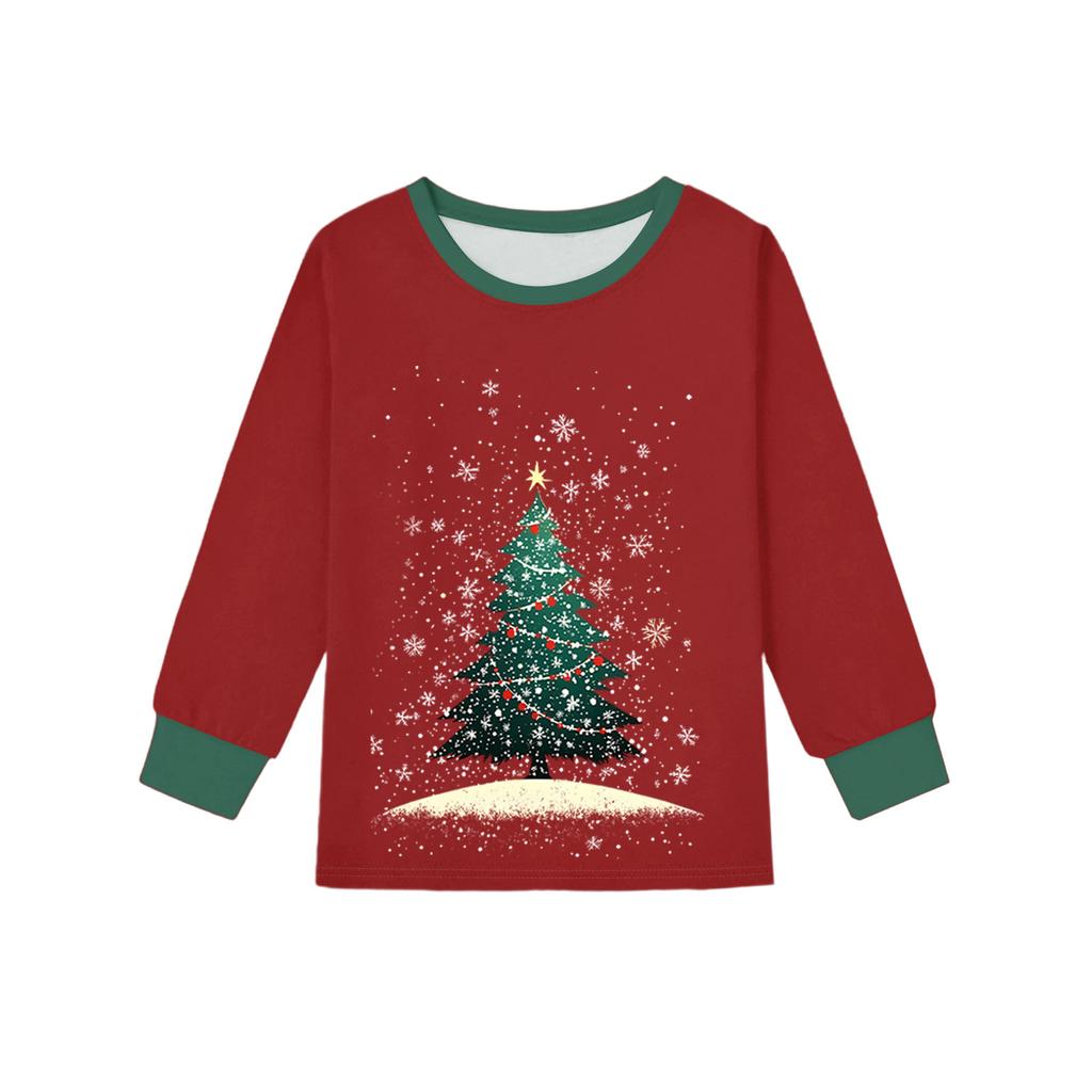 Children's Fashion Suit Skirt Round Neck Long Sleeve Top Pants