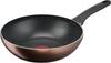 Tefal Pot 28cm Deep Wok IH Совместимо с газовыми плитами Не содержит вредных веществ, таких как PFOA Titanium Excellence Mocha Wok Brown G17219 С антипригарным покрытием для жарки