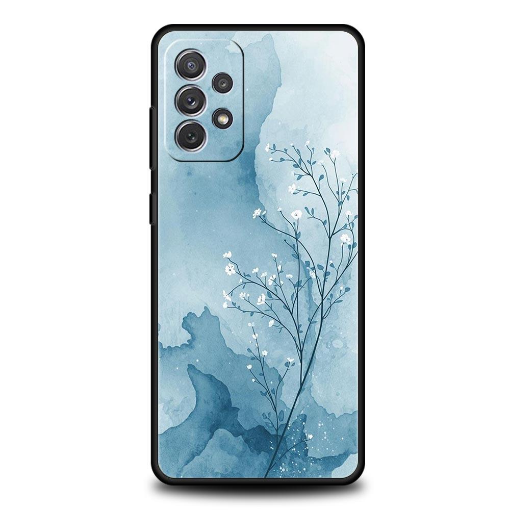 Милый синий чехол для телефона Samsung A57 A37 A51 A71 A21S A17 A11 A15 A25 A41 A23 A33 A53 A73 A07 A05S A13 A35 A55 5G