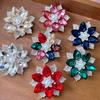 New Crystal Large Flower Brooches For Women Fashion Insect Pin Shining Sparking Coat Jewelry