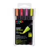 Markers - POSCA - PC5M - Set of 4 - Medium Conical Tip - Assorted Fluorescent Colors - Opaque