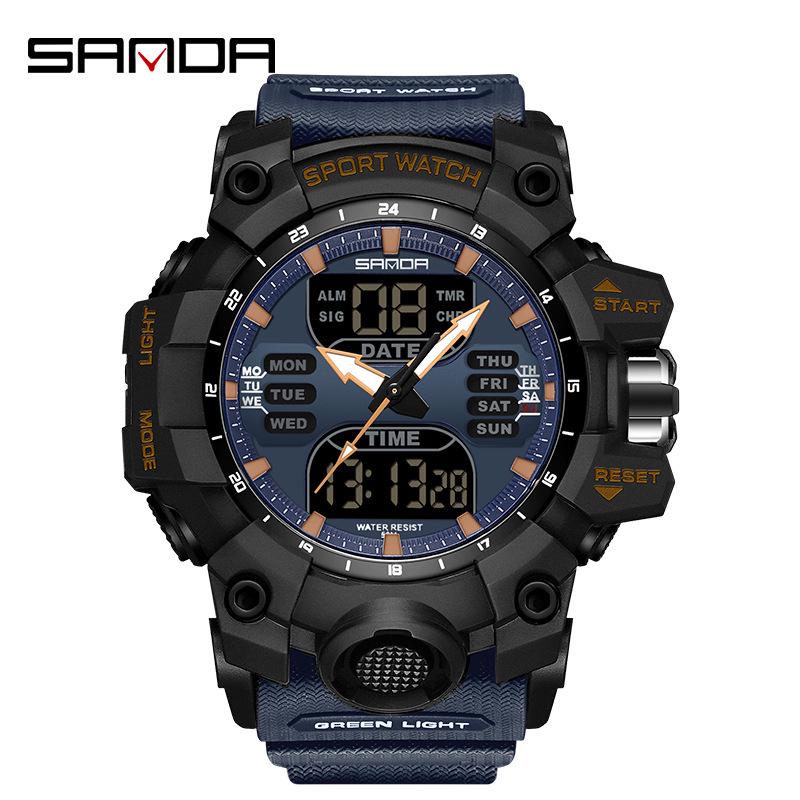 Sanda Korean Trend Multifunctional Luminous Waterproof Watch for Teens & Adults