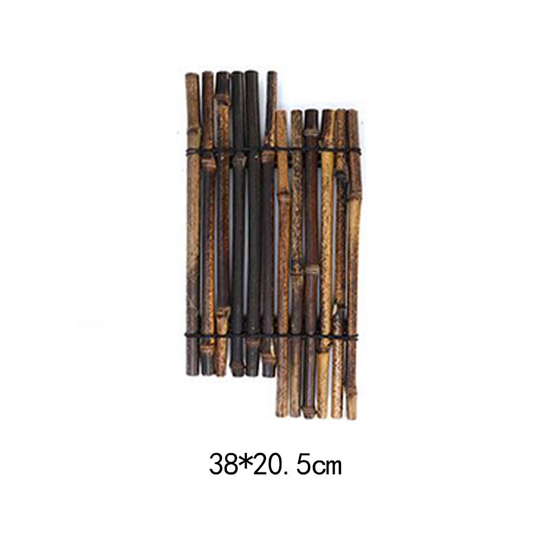 Винтажная бамбуковая тарелка для суши, бамбуковая тарелка-ограда, японская корейская кухня, сашими, суши-лодки, креативная сервировочная тарелка