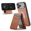 Auto Leather Phone Case for iPhone 17 Pro Max 17air 16e 16 Plus 15 14 13 Pro 12 11 7 8 SE2 Detachable Magnetic Card Holder Cover