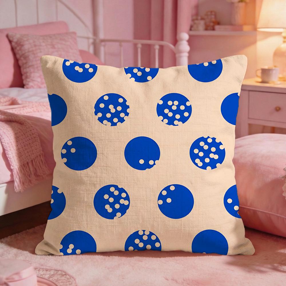 Patternpolka dotS Cushion Cover Premium Comfort Reversible Pillow Cove Two in One Design for Any Room  Car Interior