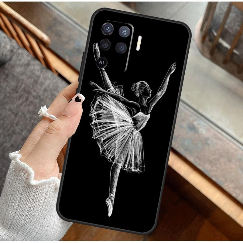 Чехол для телефона Танцовщица Балерина Для Oppo A16 A76 A78 A96 A58 A18 A38 A98 A17 A77 A80 A40 A60 A74 A94 A54 A15 A57S