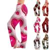 Women's Casual Straight Pants Valentine's Day Heart Printed Casual Pants