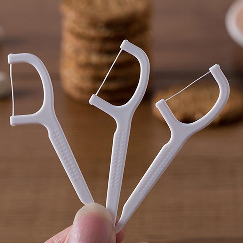 30/50/100 шт. Белые зубные нити-палочки для чистки зубов