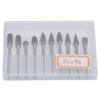 10Pcs Rotary File Cemented Carbide High Speed Double Cutting Tungsten Steel Grinding Head for