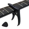 one touch guitar capo tasto fork electric classic acoustic base for ukulele 1mm pick 1 piece black