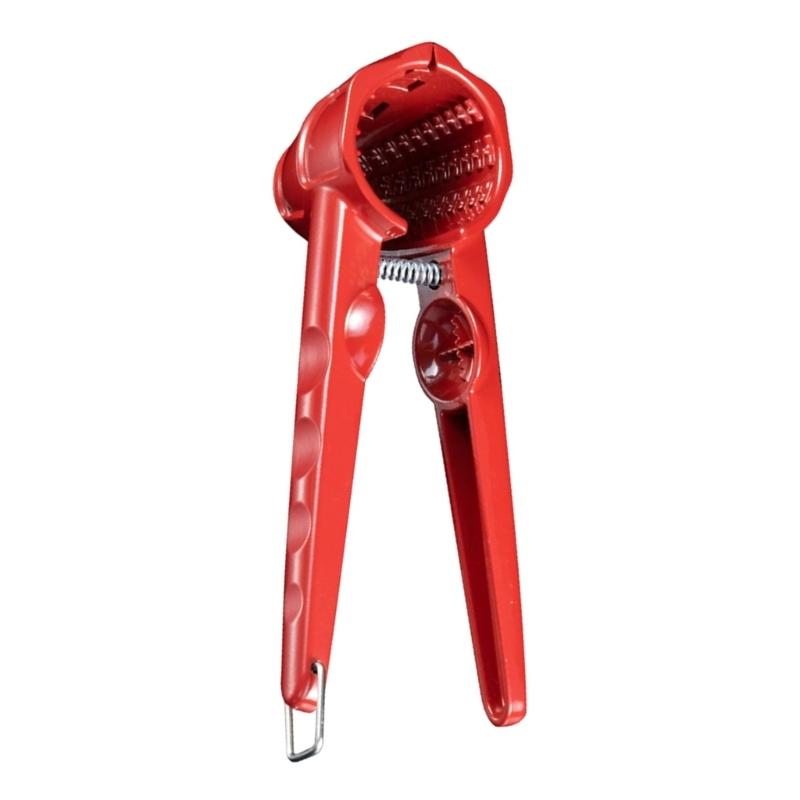 652F Прочная алюминиевая орехокол двойного действия нескользящая ручка простое управление для грецких орехов пекана щипцы зажим для домашних кухонь