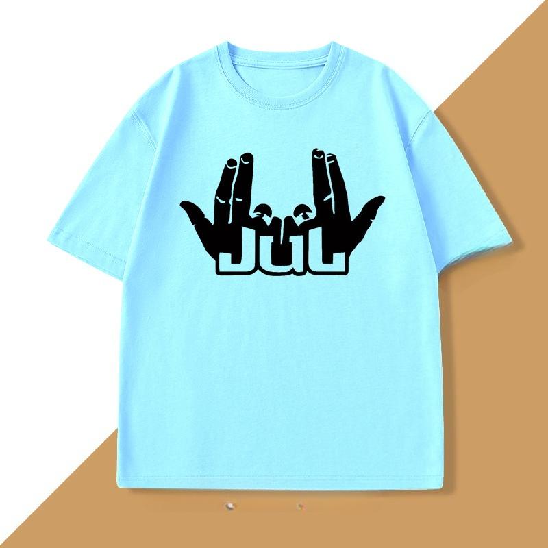 JuL T Shirts for Unisex Women Music Rapper Graphci T Shirts Cotton Vintage Short Sleeve Tshirt Male Tops Streetwear Tees Clothes