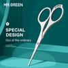 MR.GREEN Nose Hair Scissors Beard Trimmer Stainless Steel Ear Facial Hair Removal Tools With Rounded Tips Makeup Tools
