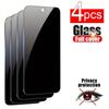 4 шт. закаленное стекло для Samsung Galaxy A55 A35 A54 A34 A15 A14 Redmi 9A 9C 10C 12C 13C Note 13 12 11 10 Pro 9S 5G 4G антишпионская защита экрана