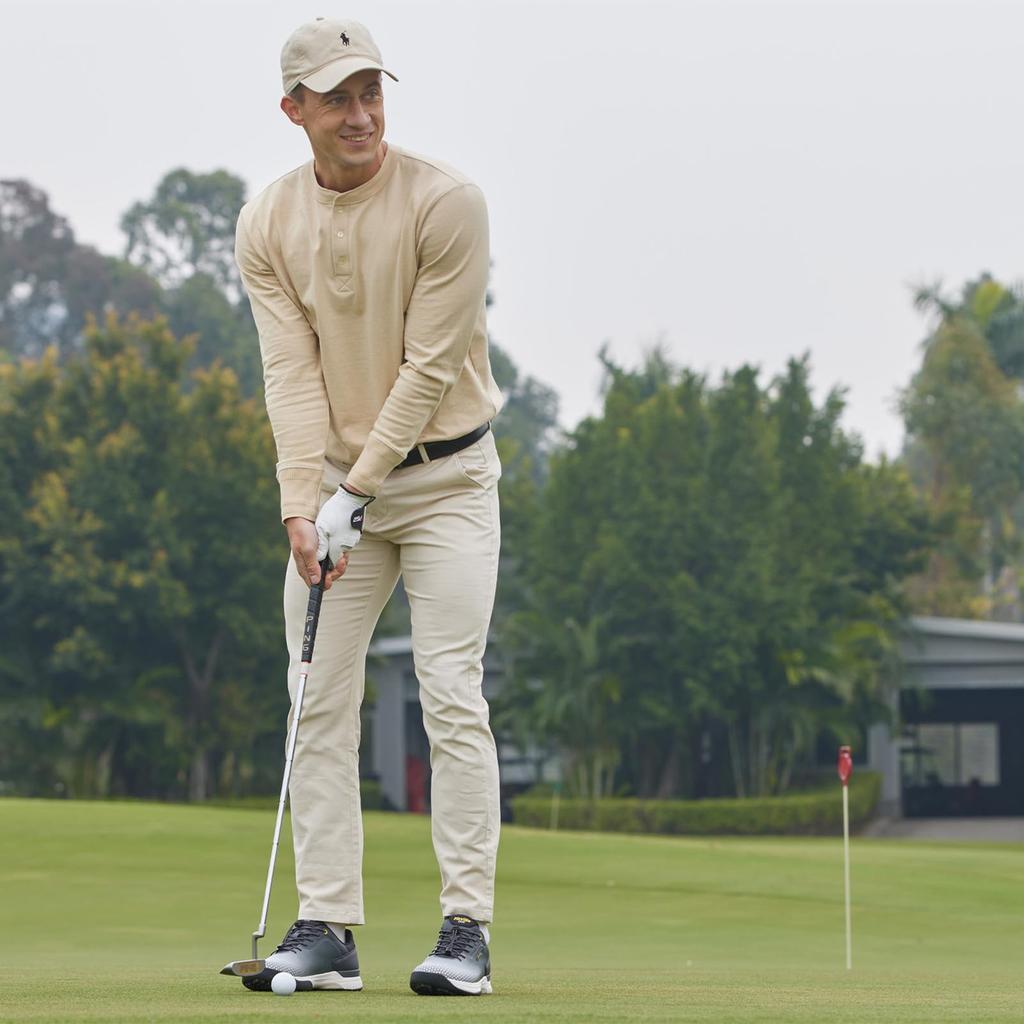 Широкие кроссовки для гольфа 2E 4E, кроссовки для гольфа с шипами, водонепроницаемые, легкие, тренировочные кроссовки для гольфа [FitVille] мужские, противоскользящие