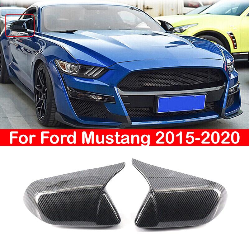 Для США Ford Mustang 2015-автомобильное боковое зеркало заднего вида, крышка крыла, внешняя дверь, чехол заднего вида, наклейка, наклейка из углеродного волокна