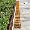 3 шт. 122x27x3.8frp Желтые Прямоугольные FRP Решетчатые Крышки, Напольная Нагрузка 500 кг для Автомоек