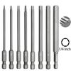 100mm 8pcs Hex Head Allen Wrench Drill Bits Set SAE Metric Allen Electric Hexagonal Bit Screwdriver Socket Bit Power Tool Parts