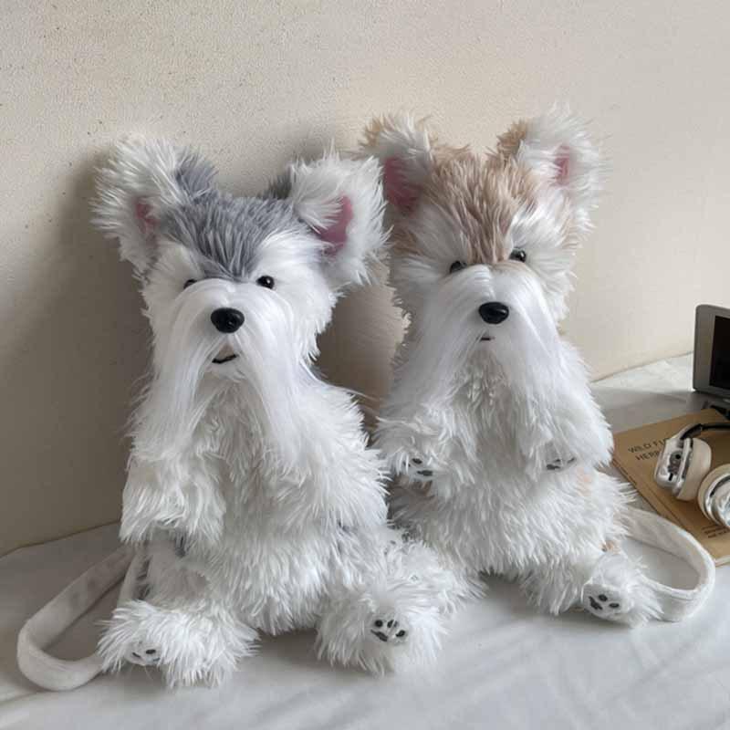 Cute plush doll doll bag women's bag 2025 new foreign style large capacity backpack girl cartoon backpack