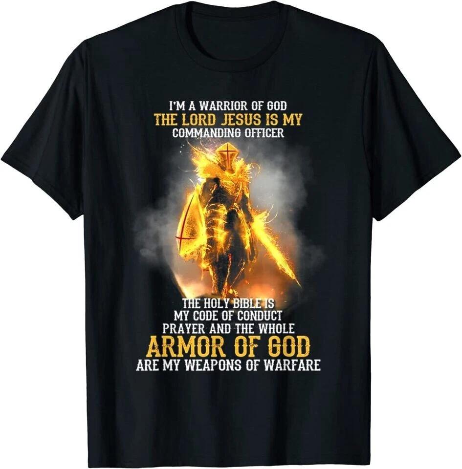 I'm A Warrior Of God The Lord Jesus Is My Commanding Unisex Black T-Shirt