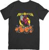 Футболка унисекс Helloween Music из качественного хлопка, подходит для мужчин и женщин, черная.