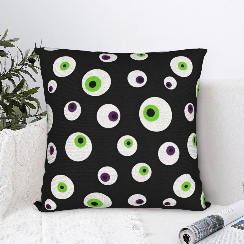 Horror Monster Eyes Halloween Square Pillow Cases Cushion Cover Customized Zippered Decor Throw Pillow Case Cover for Sofa 18"