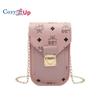 Cozy Up Letter Printed Mobile Phone Bag, Women's One Shoulder Diagonal Cross Mobile Phone Zero Wallet