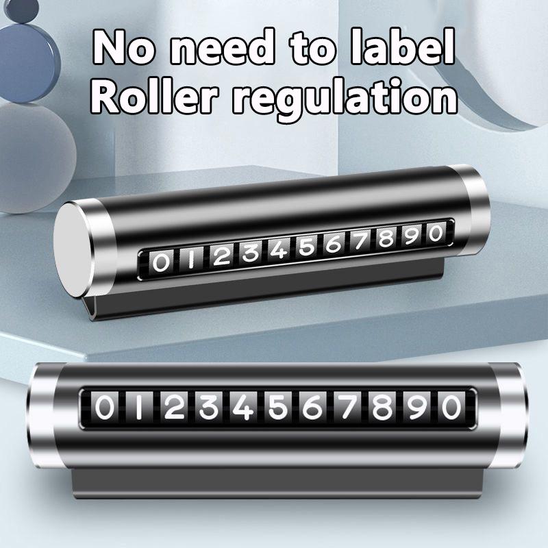 Металлическая карта временной парковки автомобиля Поворотная табличка с номером телефона Алюминиевые наклейки Парковка Остановка в автомобиле-стиль Автоаксессуары